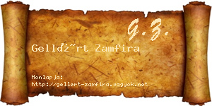 Gellért Zamfira névjegykártya